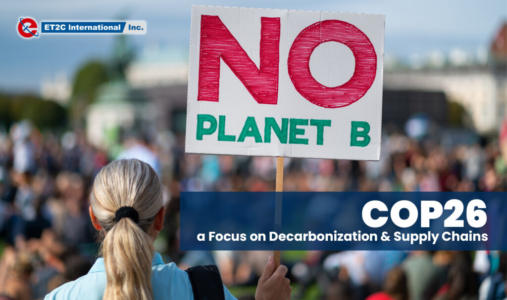 COP26 a Focus on Decarbonization Supply Chains ET2C Int.