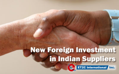 New Foreign Investment in Indian Suppliers