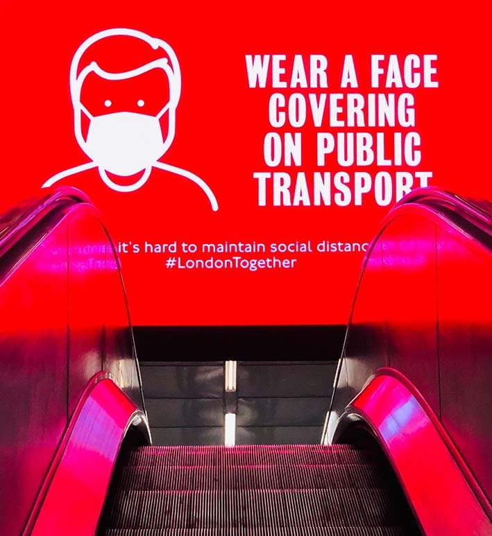 Masks London Subway ET2C covid19 coronavirus