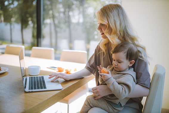 working from home