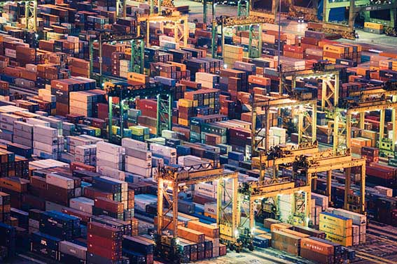 cargo ship port goods container logistics ET2C sourcing