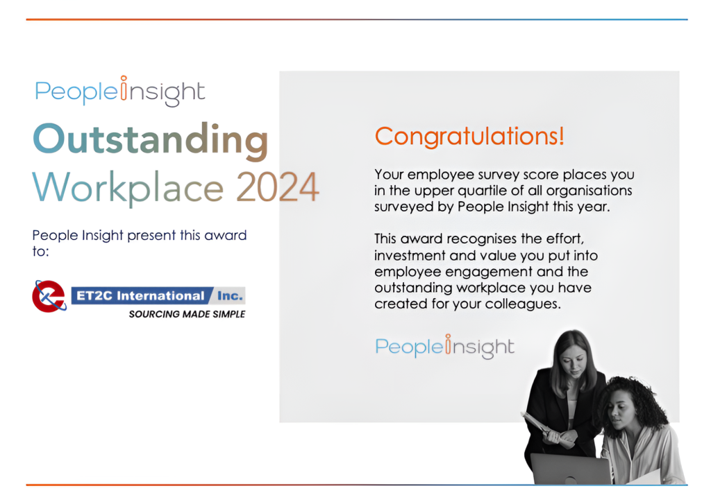 People Insight Outstanding Workplace 2024 - ET2C