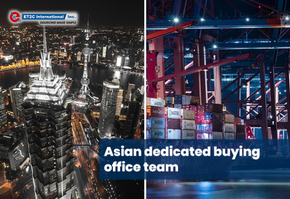 Asian buying office team