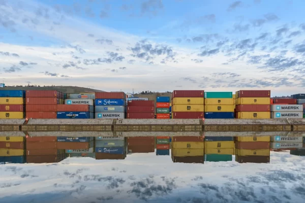 shipping containers supporting global sourcing and international trade logistics