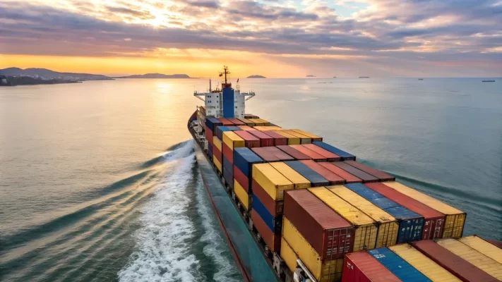Container ship supporting global sourcing