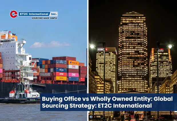 Comparison of buying office and wholly owned entity models in global sourcing,