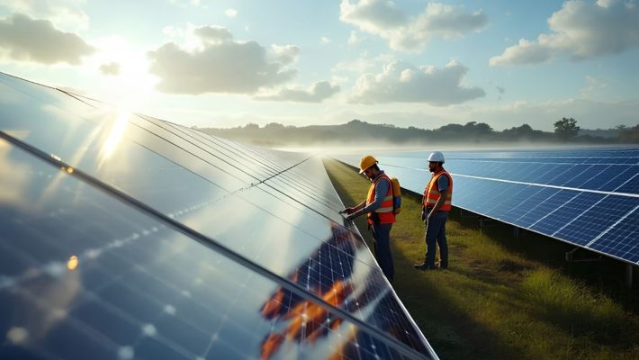 Solar energy project highlighting investment opportunities created by EFTA India TEPA.