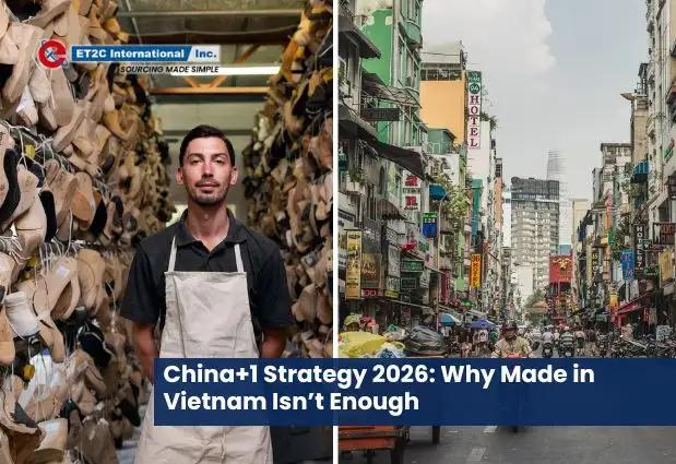 China Plus One strategy 2026 showing Made in Vietnam manufacturing and Vietnam sourcing amid changing customs compliance rules